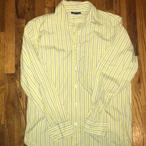 J crew yellow button down small